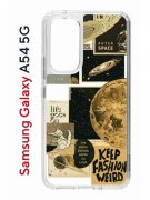 Чехол-накладка Samsung Galaxy A54 5G (638391) Kruche PRINT Стикеры Космос