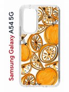 Чехол-накладка Samsung Galaxy A54 5G (638391) Kruche PRINT Апельсины