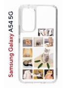 Чехол-накладка Samsung Galaxy A54 5G Kruche Print Коты-Мемы