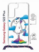 Чехол-накладка Samsung Galaxy S22 Plus (638527) Kruche PRINT Flying Unicorn