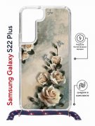 Чехол-накладка Samsung Galaxy S22 Plus (638527) Kruche PRINT Белые розы