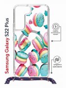 Чехол-накладка Samsung Galaxy S22 Plus (638527) Kruche PRINT Макарон