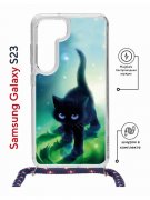 Чехол-накладка Samsung Galaxy S23 (638523) Kruche PRINT Черный кот