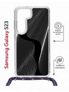 Чехол-накладка Samsung Galaxy S23 (638523) Kruche PRINT Line black