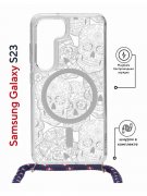 Чехол-накладка Samsung Galaxy S23 (638523) Kruche PRINT Skull White