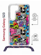Чехол-накладка Samsung Galaxy S23 (638523) Kruche PRINT Monsters music