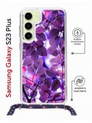 Чехол-накладка Samsung Galaxy S23 Plus (638526) Kruche PRINT Purple leaves