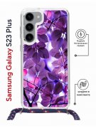 Чехол-накладка Samsung Galaxy S23 Plus (638526) Kruche PRINT Purple leaves