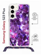 Чехол-накладка Samsung Galaxy S23 Plus (638526) Kruche PRINT Purple leaves