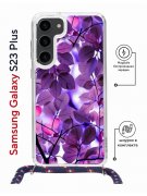 Чехол-накладка Samsung Galaxy S23 Plus (638526) Kruche PRINT Purple leaves