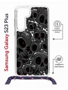 Чехол-накладка Samsung Galaxy S23 Plus (638526) Kruche PRINT Skull gray