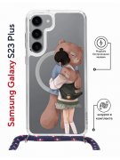 Чехол-накладка Samsung Galaxy S23 Plus (638526) Kruche PRINT Девочка с мишкой