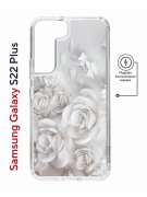 Чехол-накладка Samsung Galaxy S22 Plus (638519) Kruche PRINT White roses