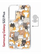 Чехол-накладка Samsung Galaxy S22 Plus (638519) Kruche PRINT Котики