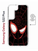 Чехол-накладка Samsung Galaxy S22 Plus (638519) Kruche PRINT Человек-Паук черныи?