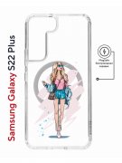Чехол-накладка Samsung Galaxy S22 Plus (638519) Kruche PRINT Fashion Girl