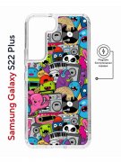 Чехол-накладка Samsung Galaxy S22 Plus (638519) Kruche PRINT Monsters music