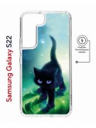 Чехол-накладка Samsung Galaxy S22 (638522) Kruche PRINT Черный кот