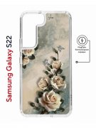 Чехол-накладка Samsung Galaxy S22 (638522) Kruche PRINT Белые розы