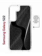 Чехол-накладка Samsung Galaxy S22 (638522) Kruche PRINT Line black