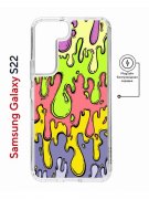Чехол-накладка Samsung Galaxy S22 (638522) Kruche PRINT Абстракция Капли