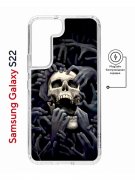 Чехол-накладка Samsung Galaxy S22 (638522) Kruche PRINT Skull Hands