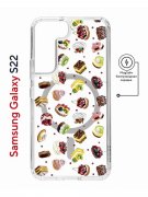 Чехол-накладка Samsung Galaxy S22 (638522) Kruche PRINT Cake