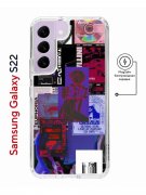 Чехол-накладка Samsung Galaxy S22 (638522) Kruche PRINT Стикеры Киберпанк