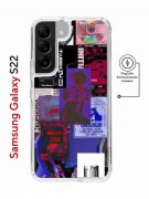 Чехол-накладка Samsung Galaxy S22 (638522) Kruche PRINT Стикеры Киберпанк