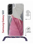 Чехол-накладка Samsung Galaxy S22 (638524) Kruche PRINT Pink and white