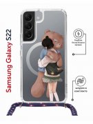 Чехол-накладка Samsung Galaxy S22 (638524) Kruche PRINT Девочка с мишкой