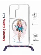 Чехол-накладка Samsung Galaxy S22 (638524) Kruche PRINT Fashion Girl
