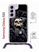 Чехол-накладка Samsung Galaxy S22 (638524) Kruche PRINT Skull Hands