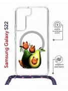 Чехол-накладка Samsung Galaxy S22 (638524) Kruche PRINT Авокотики