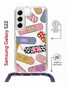 Чехол-накладка Samsung Galaxy S22 (638524) Kruche PRINT Милые пластыри