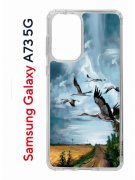 Чехол-накладка Samsung Galaxy A73 5G (638565) Kruche PRINT Журавли