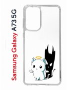Чехол-накладка Samsung Galaxy A73 5G (638565) Kruche PRINT Angel Demon