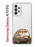 Чехол-накладка Samsung Galaxy A73 5G (638565) Kruche PRINT тигр первый снег