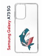Чехол-накладка Samsung Galaxy A73 5G (638565) Kruche PRINT Акула