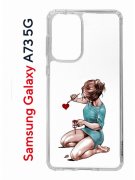 Чехол-накладка Samsung Galaxy A73 5G (638565) Kruche PRINT Рисуя любовь