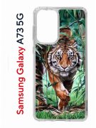 Чехол-накладка Samsung Galaxy A73 5G (638565) Kruche PRINT Крадущийся тигр
