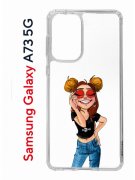 Чехол-накладка Samsung Galaxy A73 5G (638565) Kruche PRINT Smiling