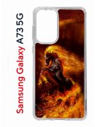 Чехол-накладка Samsung Galaxy A73 5G (638565) Kruche PRINT Конь огонь