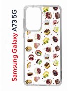 Чехол-накладка Samsung Galaxy A73 5G (638565) Kruche PRINT Cake