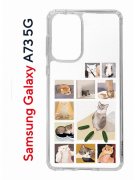 Чехол-накладка Samsung Galaxy A73 5G (638565) Kruche PRINT Коты-Мемы