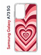 Чехол-накладка Samsung Galaxy A73 5G (638565) Kruche PRINT Сердце