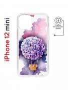 Чехол-накладка Apple iPhone 12 mini (598887) Kruche PRINT Цветочный шар