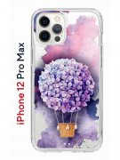 Чехол-накладка iPhone 12 Pro Max Kruche Print Цветочный шар