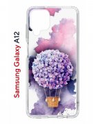 Чехол-накладка Samsung Galaxy A12 (594609) Kruche PRINT Цветочный шар