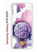 Чехол-накладка Samsung Galaxy A70 2019 Kruche Print Цветочный шар